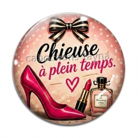 Cabochon Verre - chieuse à plein temps