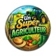 Cabochon Résine - un super agriculteur