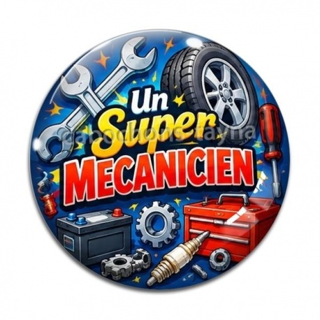 Cabochon Verre - un super mecanicien