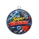 Pendentif Cabochon Argent - un super mecanicien