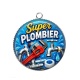 Pendentif Cabochon Argent - super plombier
