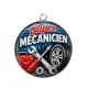 Pendentif Cabochon Argent - super mecanicien