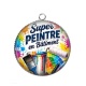 Pendentif Cabochon Argent - super peintre en batiment