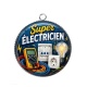 Pendentif Cabochon Argent - super electricien