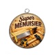 Pendentif Cabochon Argent - super menuisier