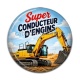 Cabochon Résine - super conducteur d'engins
