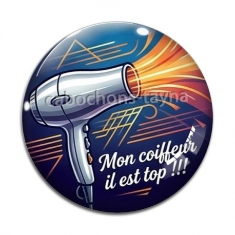 Cabochon Verre - mon coiffeur il est top