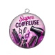 Pendentif Cabochon Argent - super coiffeuse