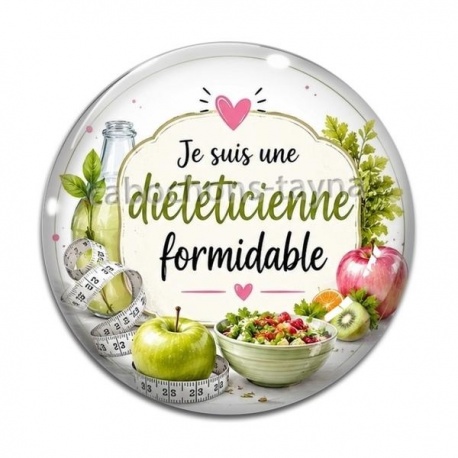 Cabochon Verre - je suis une diététicienne formidable