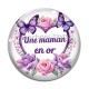 Cabochon Verre - une maman en or