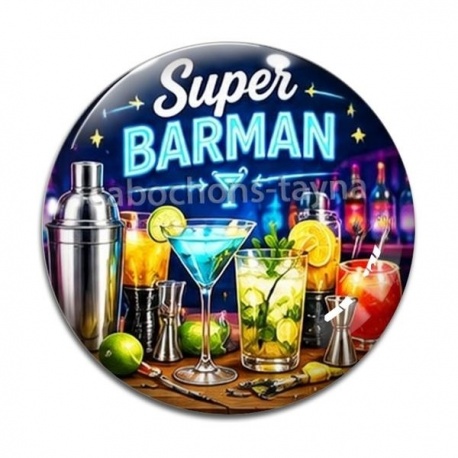 Cabochon Verre - super barman