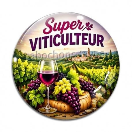 Cabochon Verre - super viticulteur