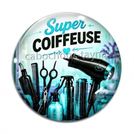 Cabochon Verre - super coiffeuse