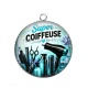 Pendentif Cabochon Argent - super coiffeuse