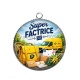 Pendentif Cabochon Argent - super factrice