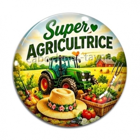 Cabochon Verre - super agricultrice