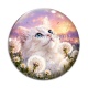 Cabochon Verre - chat