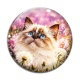 Cabochon Verre - chaton fleur