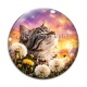 Cabochon Verre - chat