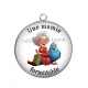Pendentif Cabochon Argent - une mamie formidable