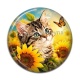 Cabochon Résine - chat tournesol