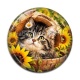 Cabochon Résine - chaton tournesol