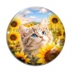 Cabochon Verre - chaton tournesol