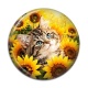 Cabochon Résine - chaton tournesol