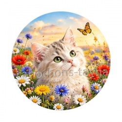 chaton fleur