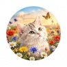 chaton fleur