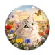 Cabochon Verre - chaton fleur
