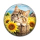 Cabochon Résine - chaton tournesol