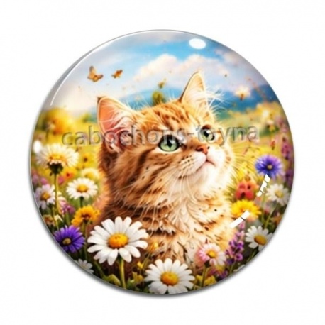 Cabochon Verre - chaton 