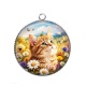 Pendentif Cabochon Argent - chaton 