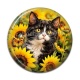 Cabochon Résine - chat tournesol