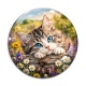 Cabochon Verre - chaton fleur