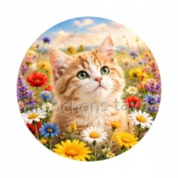 chaton fleur