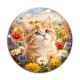 Cabochon Verre - chaton fleur