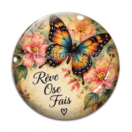 Cabochon Verre - rêve ose fais