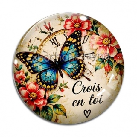 Cabochon Verre - crois en toi