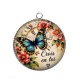Pendentif Cabochon Argent - crois en toi