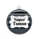 Pendentif Cabochon Argent - super tonton