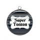 Pendentif Cabochon Argent - super tonton