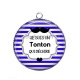 Pendentif Cabochon Argent - je suis un tonton qui déchire