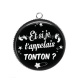 Pendentif Cabochon Argent - et si je t'appelais tonton