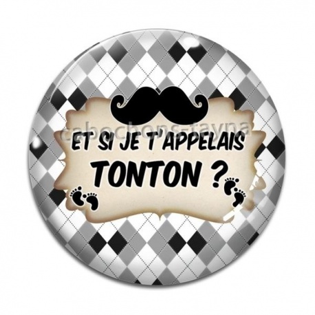 Cabochon Verre - et si je t'appelais tonton