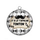 Pendentif Cabochon Argent - et si je t'appelais tonton