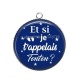 Pendentif Cabochon Argent - et si je t'appelais tonton