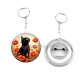 Porte clés décapsuleur - chat coquelicot