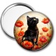 Miroir de poche - chat coquelicot
